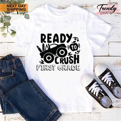 1st grade shirt boy, back to school shirt for kids, first grade gift, funny school shirt for boys, back to school gift b