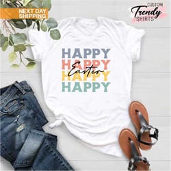 easter day shirt for women, happy easter, easter gift, easter t-shirt, cute easter tee, easter design tee, easter family