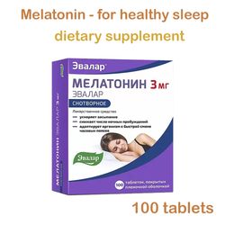 Melatonin 100 tablets, dietary supplements for insomnia. For healthy sleep