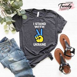 stand with ukraine shirt, support ukraine t-shirt, ukraine flag peace finger shirt, ukraine shirt, freedom for ukraine s