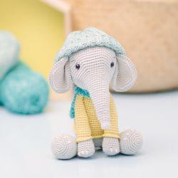 elephant amigurumi pattern,  elephant crochet pattern, pdf