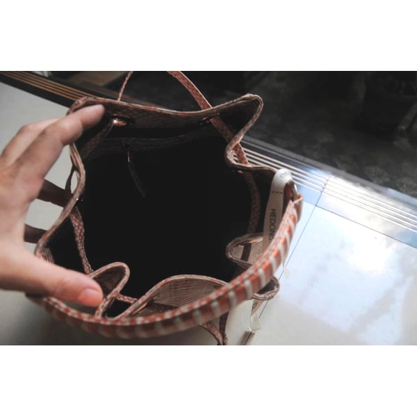 Genuine python skin blac bucket crosshandle bag/ designer wo | Inspire ...