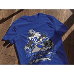 barry sanders (lions) fake craft beer label t-shirt