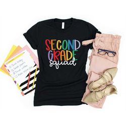 school teacher shirt second 2nd grade squad tee t-shirt minimalist womens unisex elementary back to school first day