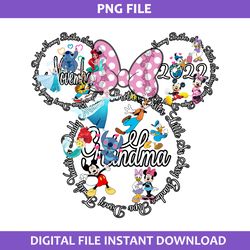 november  2022 grandma mouse png, disney family vacation png, minnie png, disney png digital file