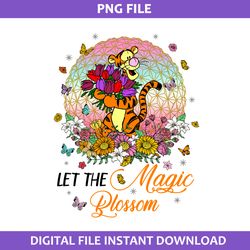 let the magic blossom png, tiger magic blossom png, disney png digital file