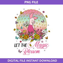 let the magic blossom png, piglet magic blossom png, disney png digital file