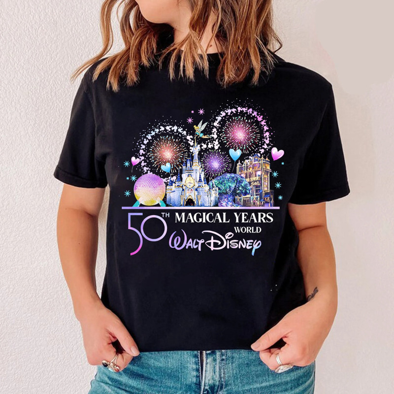 Disney 50th Anniversary Shirt, Disneyland Shirt, Retro Disneyland Vintage Tee, Disney 50 Years Of Wonder Tee