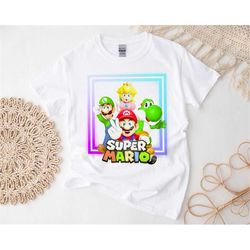 super mario bros shirt, super mario t shirt, super mario family shirt, mario & friend party matching tee