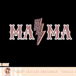 mama mommy leopard print lightning bolts western boho mom png