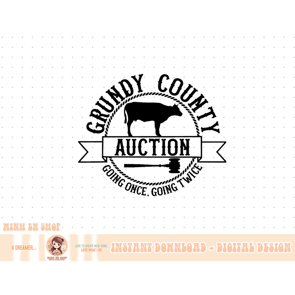 Retro Cow Cattle Grundy County Auction Western Country Farm T-Shirt copy.jpg