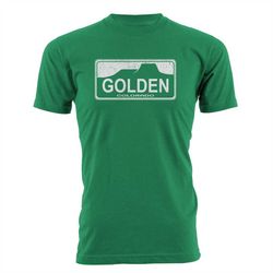 golden colorado license plate unisex short sleeve t-shirt