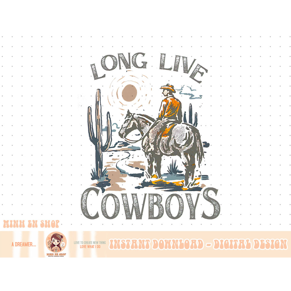 Retro Long Live-Cowboys Horse Rodeo Western, Farmer Tee T-Shirt copy.jpg
