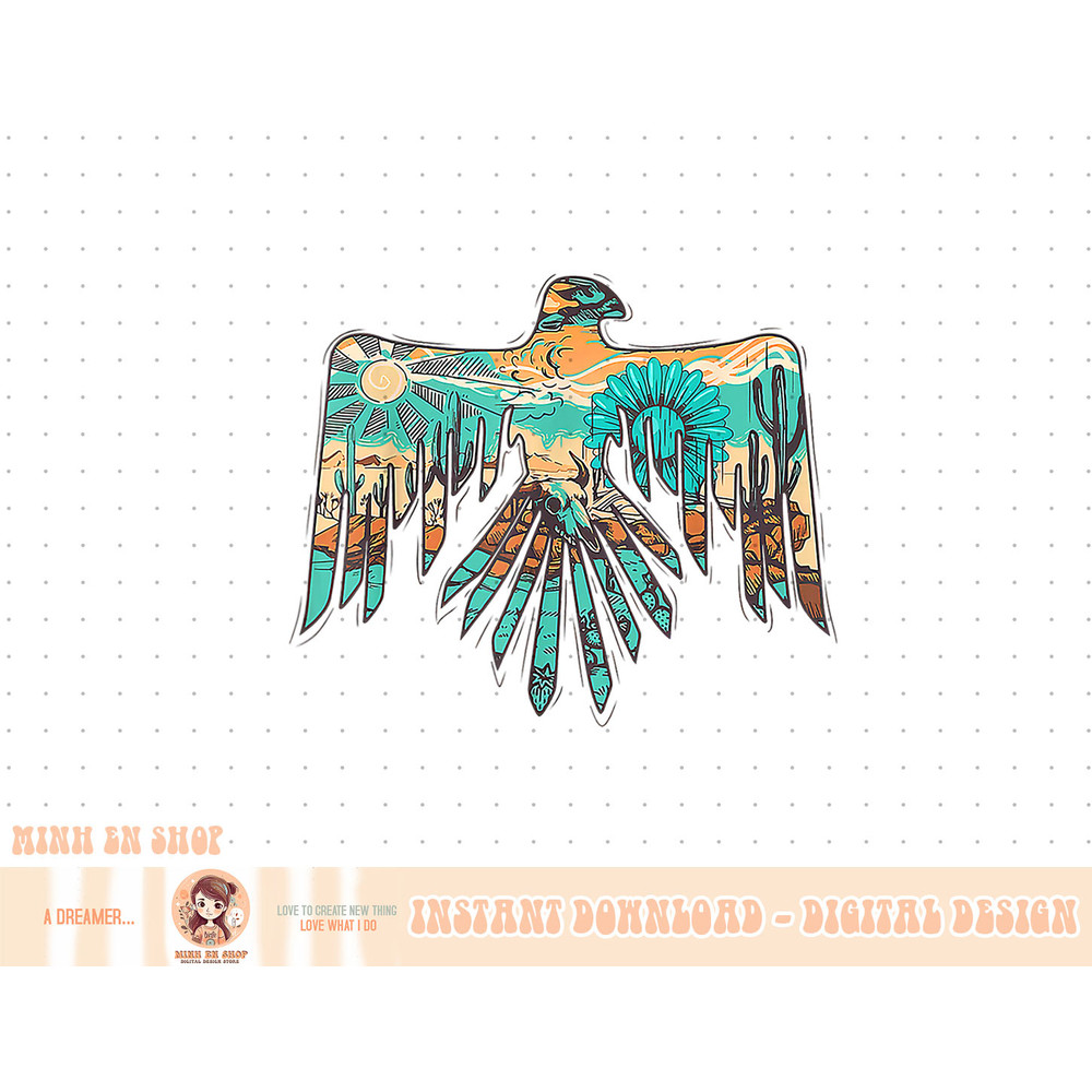 Roam Free Thunderbird Western Boho T-Shirt copy.jpg