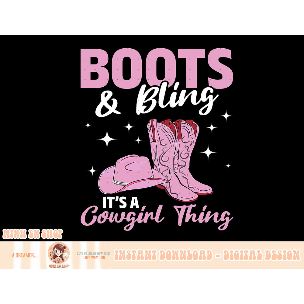 Rodeo Western Country Southern Cowgirl hat - Boots & Bling T-Shirt copy.jpg