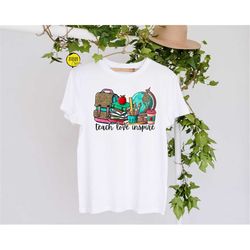 teach love inspire shirt, teacher gift, teacher appreciation, teacher life shirt, funny teacher shirt, teacher retiremen