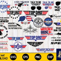 100 file top gun svg, digital download