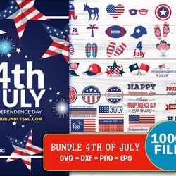 1000 file 4th of july svg, digital download