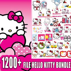 1200 file hello kitty svg, digital download