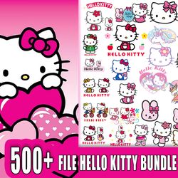 500 file hello kitty svg, digital download