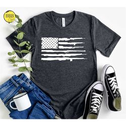 distressed american usa gun flag, patriotic shirt, usa flag shirt, holiday gift, memorial day shirt