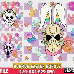 funny easter svg, cute horror svg, horror easter svg, digital download