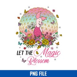 let the magic blossom png, piglet magic blossom png, disney png digital file
