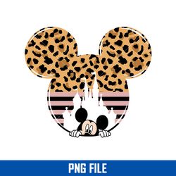 mickey ears leopard png, mickey mouse png, disney png digital file
