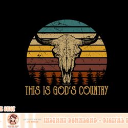 this is god's music country outfit bull skulls western howdy png