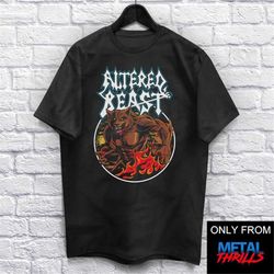 the beast t-shirt unisex (for men and women) shirt heavy metal funny shirts. metalhead shirt horror parody tee retro gam