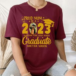 proud mom of a 2023 graduate shirt,custom graduation shirts, graduation family matching shirt, graduation shirt with