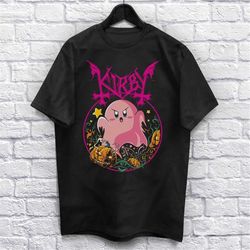 pink ghost t-shirt unisex (for men and women) funny cute shirt heavy metal shirts. metalhead shirt tee retro gaming hall