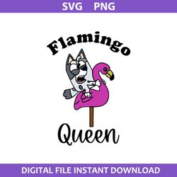 Muffin Flamingo Queen Svg, Bluey Munffin Svg, Bluey Svg, Cartoon Svg, Png Digital File