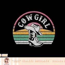vintage retro cowgirl western boots hat girls png