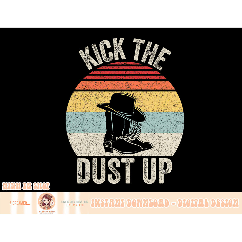Vintage Retro Kick The Dust Up Cowboy Cowgirl Western T-Shirt copy.jpg