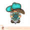 Western Boho Cowboy Gnome Cowboy Hat Turquoise T-Shirt copy.jpg