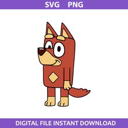 bluey rusty svg, rusty dog svg, bluey svg, cartoon svg, png digital file