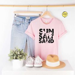 sun salt sand shirt, beach shirt, summer vibes shirt, beach trip shirt, girls vacation gift, vacay mode tee,travel shirt