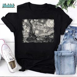 the starry night vincent van gogh vintage t-shirt, the starry night shirt, van gogh shirt, artist van gogh shirt, van go