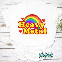 funny heavy metal rainbow t-shirt, heavy metal shirt, lgbt gift