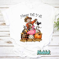 happy fall yall clown flamingo pumpkin t-shirt, happy fall yall shirt, thanksgiving shirt, pumpkin shirt