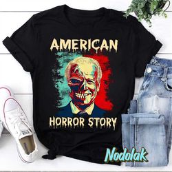 biden clown american horror story t-shirt, anti biden shirt, halloween shirt, zombie biden shirt, horror story shirt
