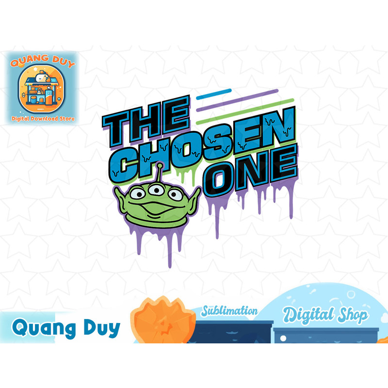 Toy Story Alien The Chosen One Melting Letters T-Shirt copy.jpg
