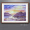 Gentle sunrise-sunrise-pink painting-landscape-watercolor painting-sunset-big painting-purple painting-reflection-bright painting-1.jpg