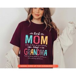mothers day shirt, mom life shirt, custom grandma shirt, first mom now grandma shirt for mothers day, funny gift for mom