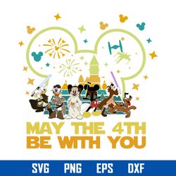 May The 4th Be With You Svg, Disney Star Wars Svg, Star Wars Svg, Png Dxf Eps Digital File