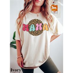 leopard mama shirt, mom shirt for mother's day, mama tshirt, gift for mothers day, mom life tshirt