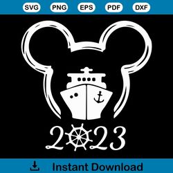 mousehead cruise 2023 shirt design svg silhouette cricut files