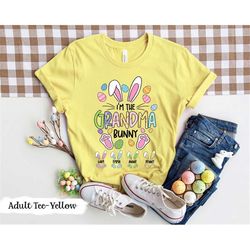 personalized grandma bunny shirt, grandma bunny sweatshirt for easter's day, easter shirt for nana, mimi, custom grandki