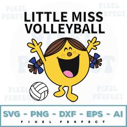 little miss svg, volleyball sublimation design, little miss volleyball, little miss sports, dtg, clip art, fall svg desi